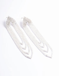 Cubic Zirconia Oval Cupchain Drop Earrings - link has visual effect only