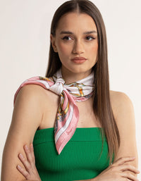 Fabric Blush Chain Print Scarf - link has visual effect only