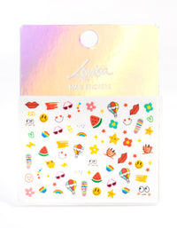 90s Motif Nail Stickers - link has visual effect only