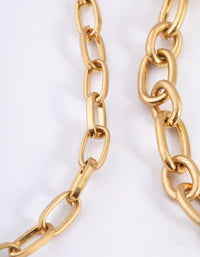 Worn Gold Mix Chain Choker 4-Pack - link has visual effect only