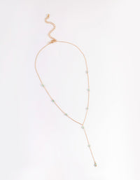 Worn Gold Mini Oval Necklace - link has visual effect only