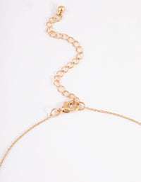 Worn Gold Mini Oval Necklace - link has visual effect only