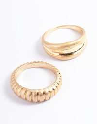 Worn Gold Acrylic Dome & Detail Ring Pack - link has visual effect only