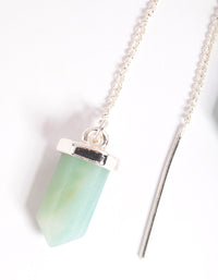 Silver Amazonite Shard Thread Earrings - link has visual effect only