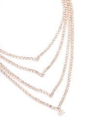 Rose Gold Layer Cupchain Teardrop Necklace - link has visual effect only