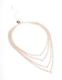 Rose Gold Layer Cupchain Teardrop Necklace - link has visual effect only