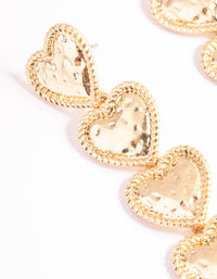 Gold Multi Heart Drop Earrings - link has visual effect only