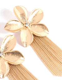 Gold Statement Floral Drop Earrings - link has visual effect only