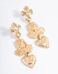 Gold Cross Angel Drop Earrings - link has visual effect only