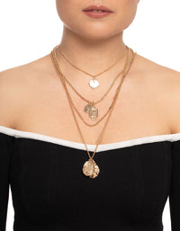 Gold Multi Stone Necklace - link has visual effect only