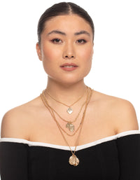 Gold Multi Stone Necklace - link has visual effect only