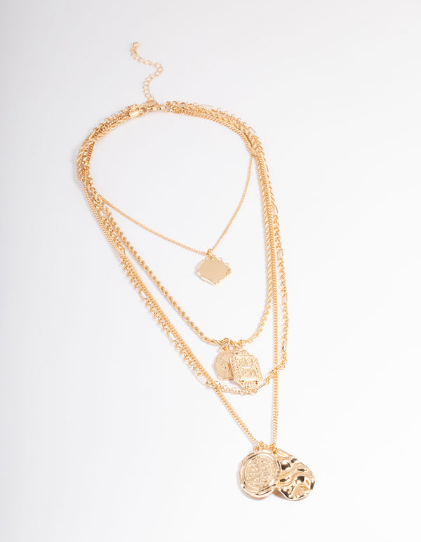 Gold Multi Stone Necklace