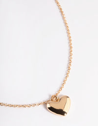 Gold Bubble 3D Heart Necklace - link has visual effect only