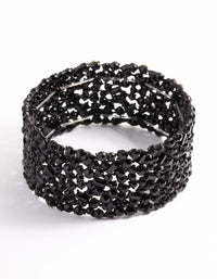 Black Embellished Stone Stretch Bracelet - link has visual effect only