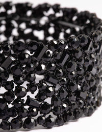 Black Embellished Stone Stretch Bracelet - link has visual effect only