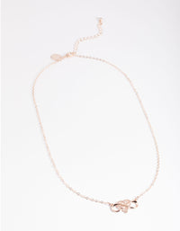 Rose Gold Heart & Infinity Necklace - link has visual effect only