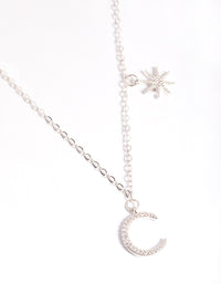 Silver Asymmetrical Celestial Necklace - link has visual effect only