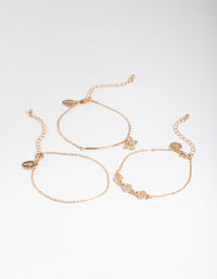 Gold Circle & Butterfly Bracelet Pack - link has visual effect only