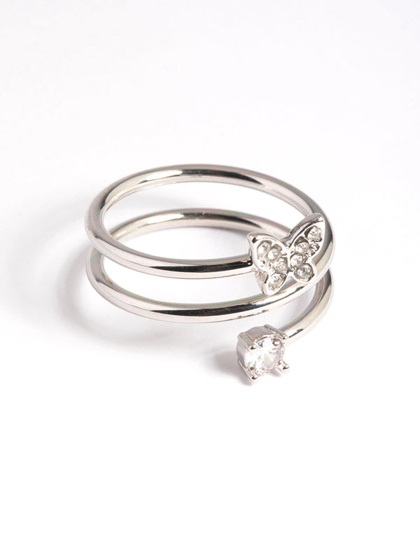 Silver Butterfly Wrap Rings - Lovisa