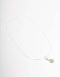 Sterling Silver Green Adventurine Figaro T&O Necklace - link has visual effect only