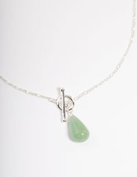 Sterling Silver Green Adventurine Figaro T&O Necklace - link has visual effect only