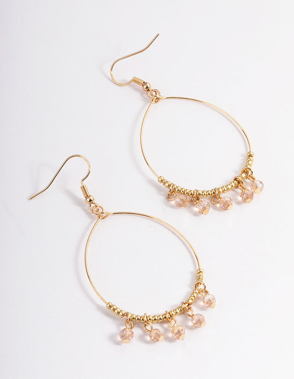 Natural Dainty Droplet Wire Drop Earrings