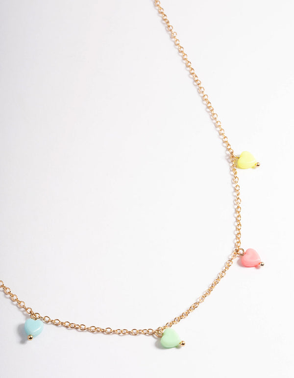 Gold Candy Heart Necklace