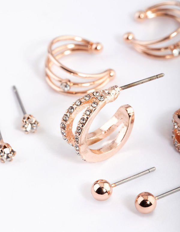 Lovisa Earrings (Rose Gold Studs), Women's Fashion, Jewelry