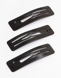 Coated Black Large Rectangle Snap Clip Pack - link has visual effect only