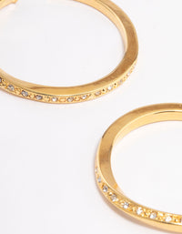 Gold Plated Soft Twist Diamante Cuff Earrings - link has visual effect only