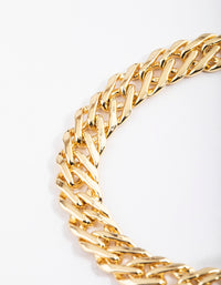 Gold Plated Amethyst Circle Chain T&O Bracelet - link has visual effect only