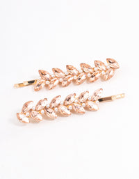 Gold Diamante & Pearl Navette Claw Clip Pack - link has visual effect only