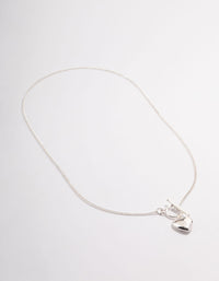 Silver Heart Charm T&O Necklace - link has visual effect only