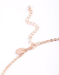 Rose Gold Long Chain Filigree Diamante Necklace - link has visual effect only