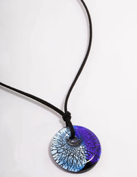 Gold Cracked Pattern Disc Necklace - link has visual effect only