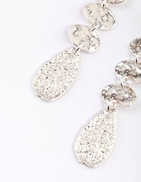 Silver Organic Molten Round Drop Earrings - link has visual effect only