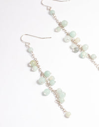 Antique Silver Amazonite Chain Drop Earrings - link has visual effect only