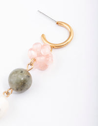 Gold Rhodonite Cluster Earrings - link has visual effect only