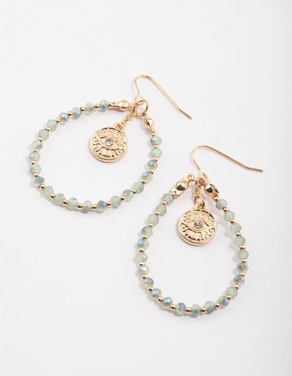 Gold Aventurine Wire Earrings