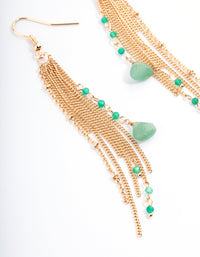 Gold Aventurine Chain Drop Earrings - link has visual effect only