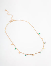 Gold Amethyst Cluster Necklace - link has visual effect only