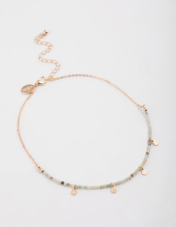 Gold Aventurine Disc Choker