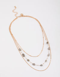 Gold Labradorite Multi Layered Necklace - link has visual effect only