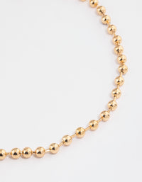 Gold Plated Brass Ball Chain Necklace - link has visual effect only