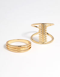 Gold Plated Fine Detail Open Rings Pack - link has visual effect only