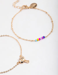 Gold Diamante Mushroom Bracelet Pack - link has visual effect only