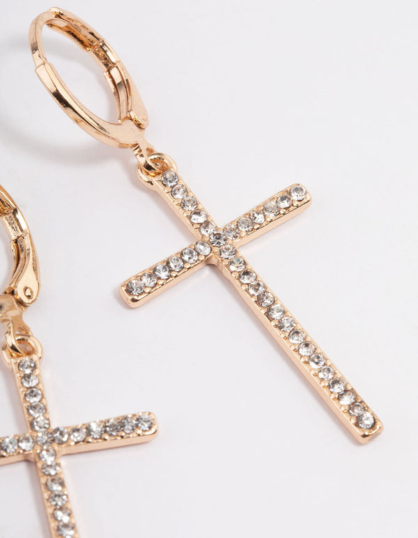 KESSARIS Rose Gold Diamond Cross Pendant J_KES_KOE151312 | Kessaris