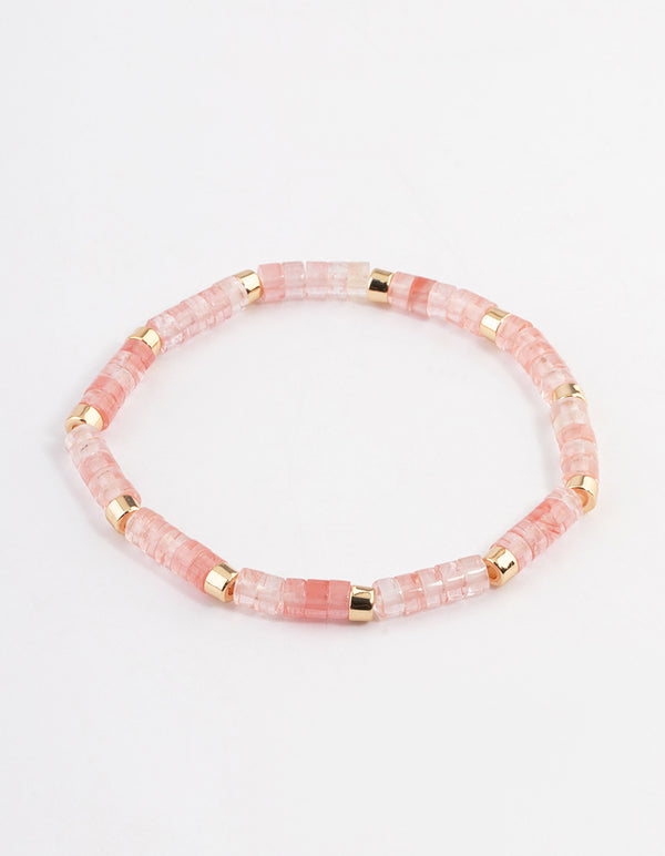 Stone Semi Precious Chip Stretch Bracelet