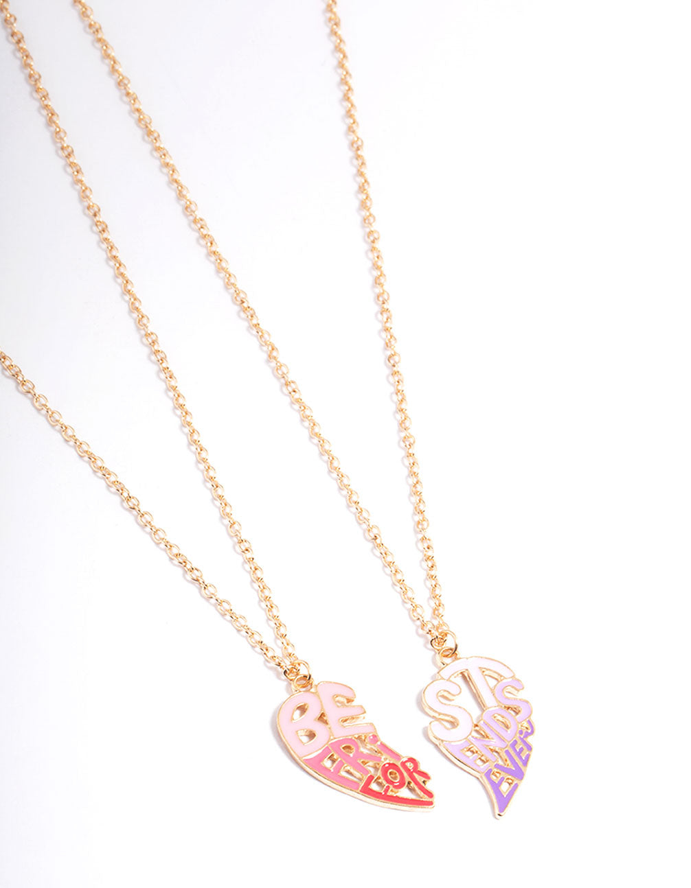 Best Friends Glitter Tie-Dye Split Heart Necklaces - 2 Pack | Claire's US