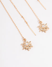 Gold Crystal Star Threader Earrings - link has visual effect only